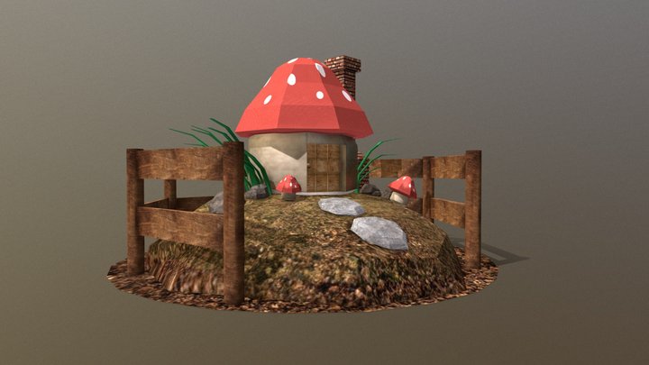 Mushroom Home 3D Model