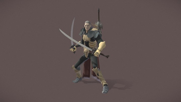 [Polygon Art RPG] 016 Grim Darkblade 3D Model