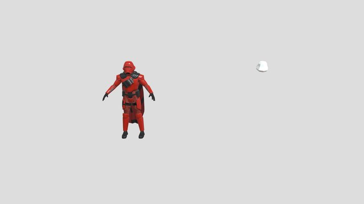 Star Wars inspired sci-fi character 3D Model