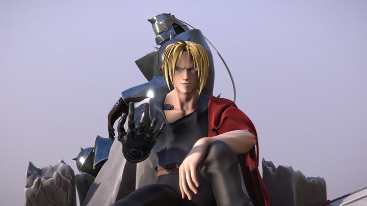 Fullmetal Alchemist: Brotherhood Statue 3D Model