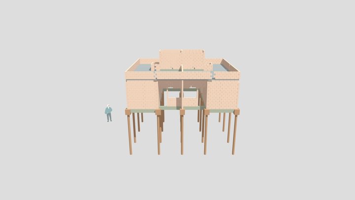 Modelo 3D Estrutura Residencial Bela Vista 3D Model