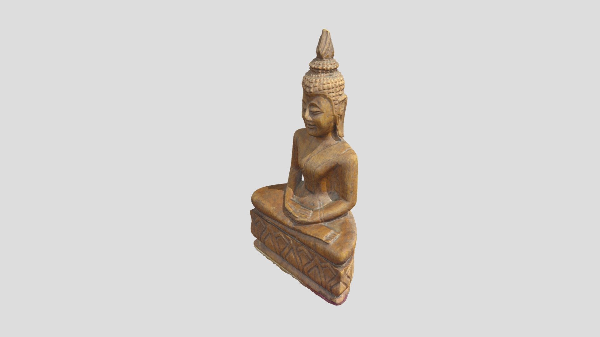 Wooden Buddha Statue 3D model by Alexa Davis (davis20a) [a92ba67