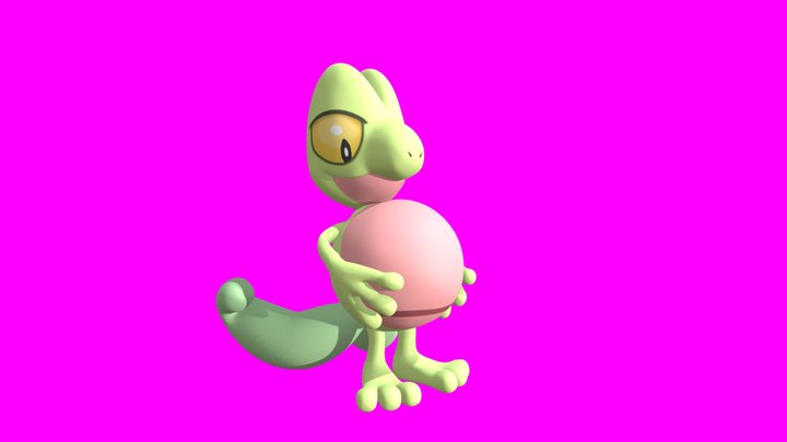 Treecko Big Belly Playtime 3D Model