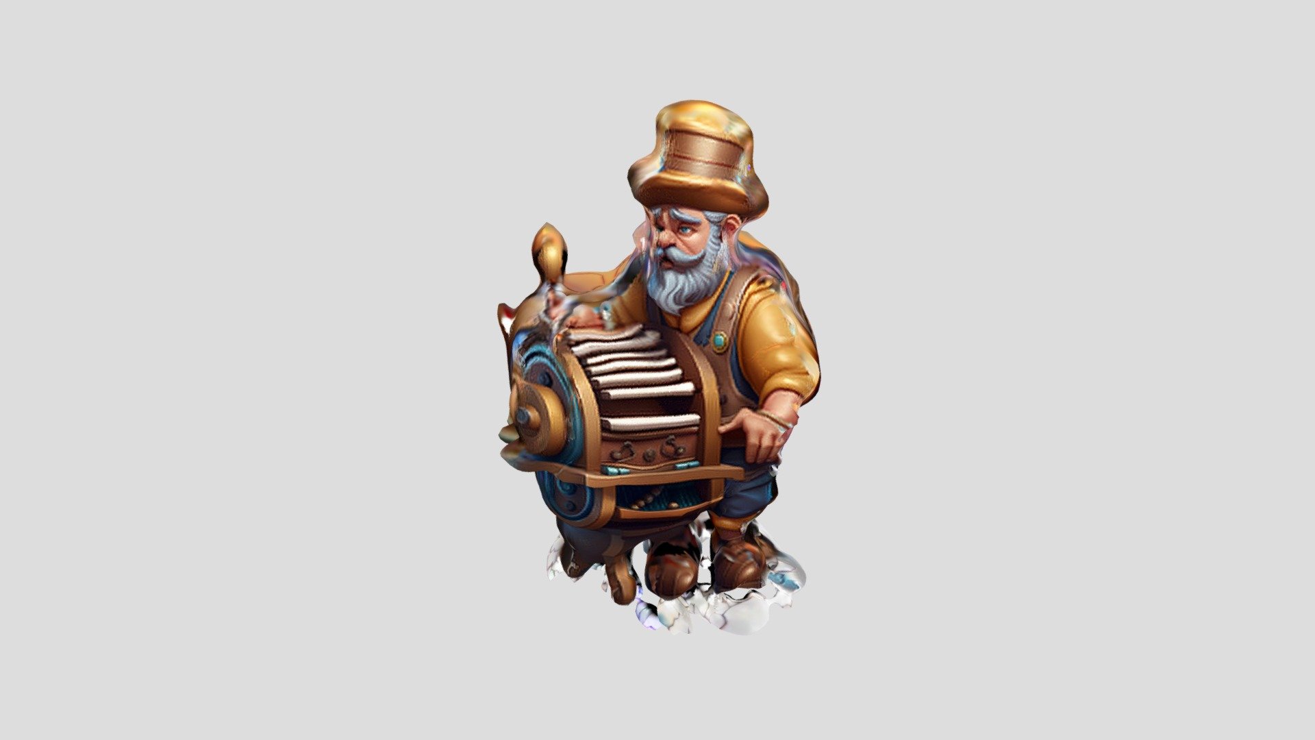 An old man with a beard and mustache, standing - Download Free 3D model ...