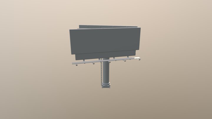 Billboard [Ad Screens 18x6m] (Untextured) 3D Model