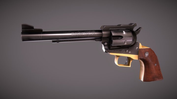 Ruger Blackhawk Revolver 3D Model