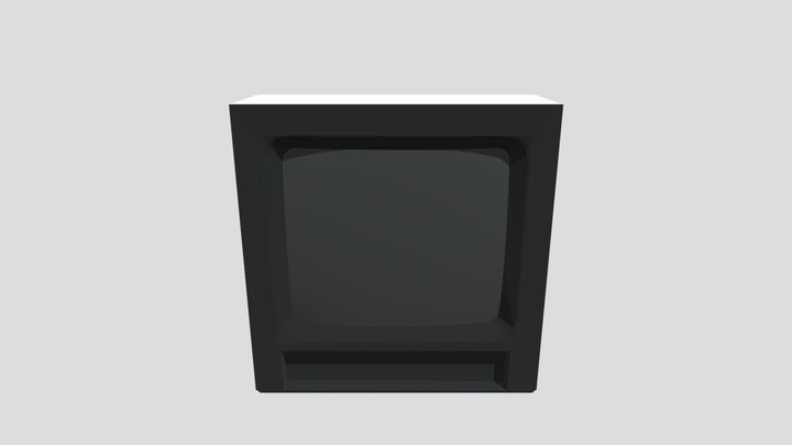 80s Crt low poly 3D Model