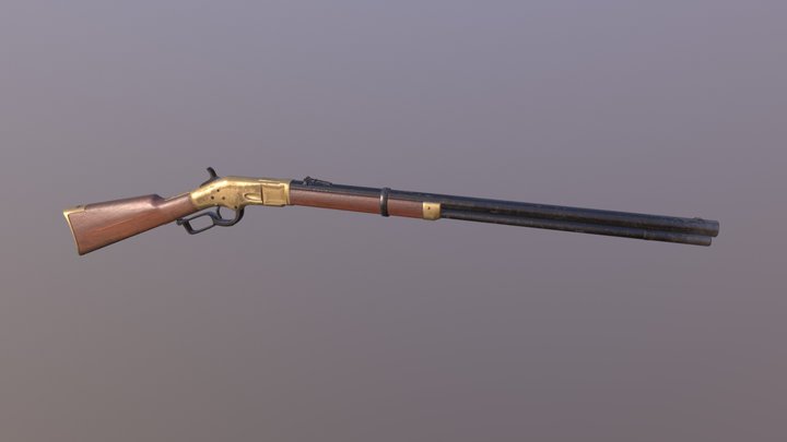 Winchester Rifle 1866 3D Model