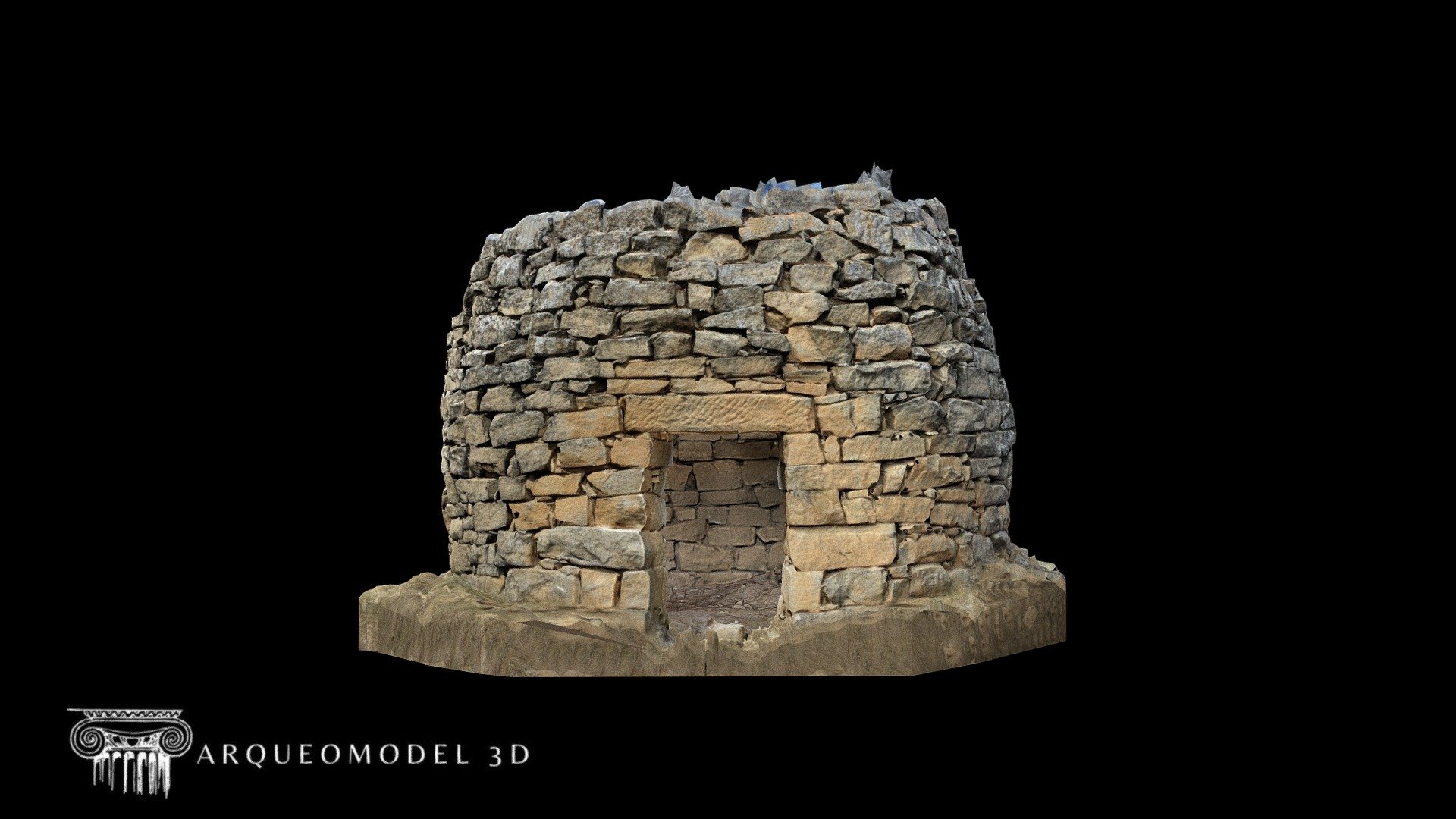Choza de piedra  02 con cúpula en Viana