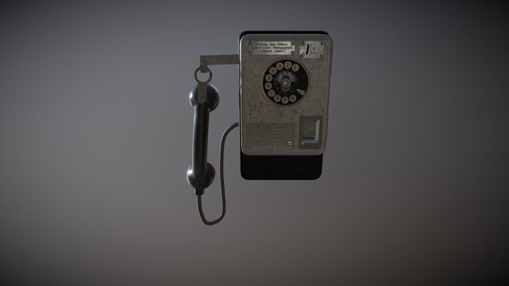Old payphone 3D Model