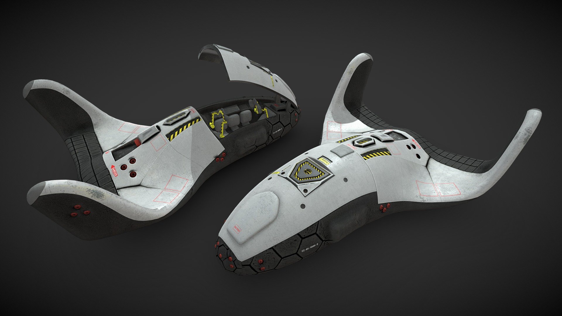 Waverider Escape Pod v3.2 - Download Free 3D model by Vaportrash ...