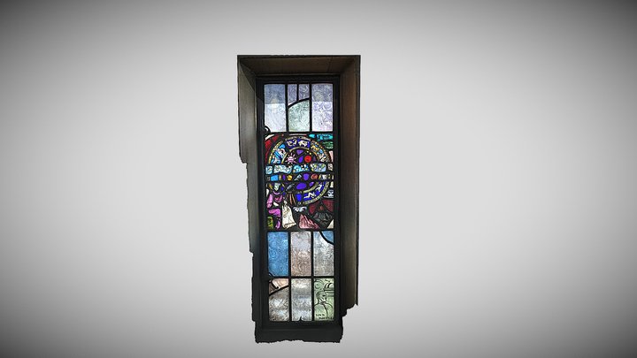 Bapst Library Stained Glass Window 3D Model