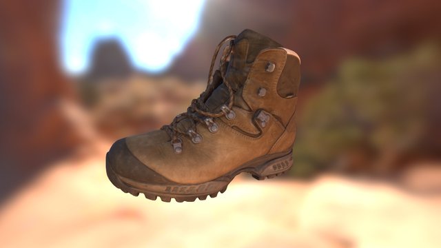 Hiking Boots - #3DST39 3D Model