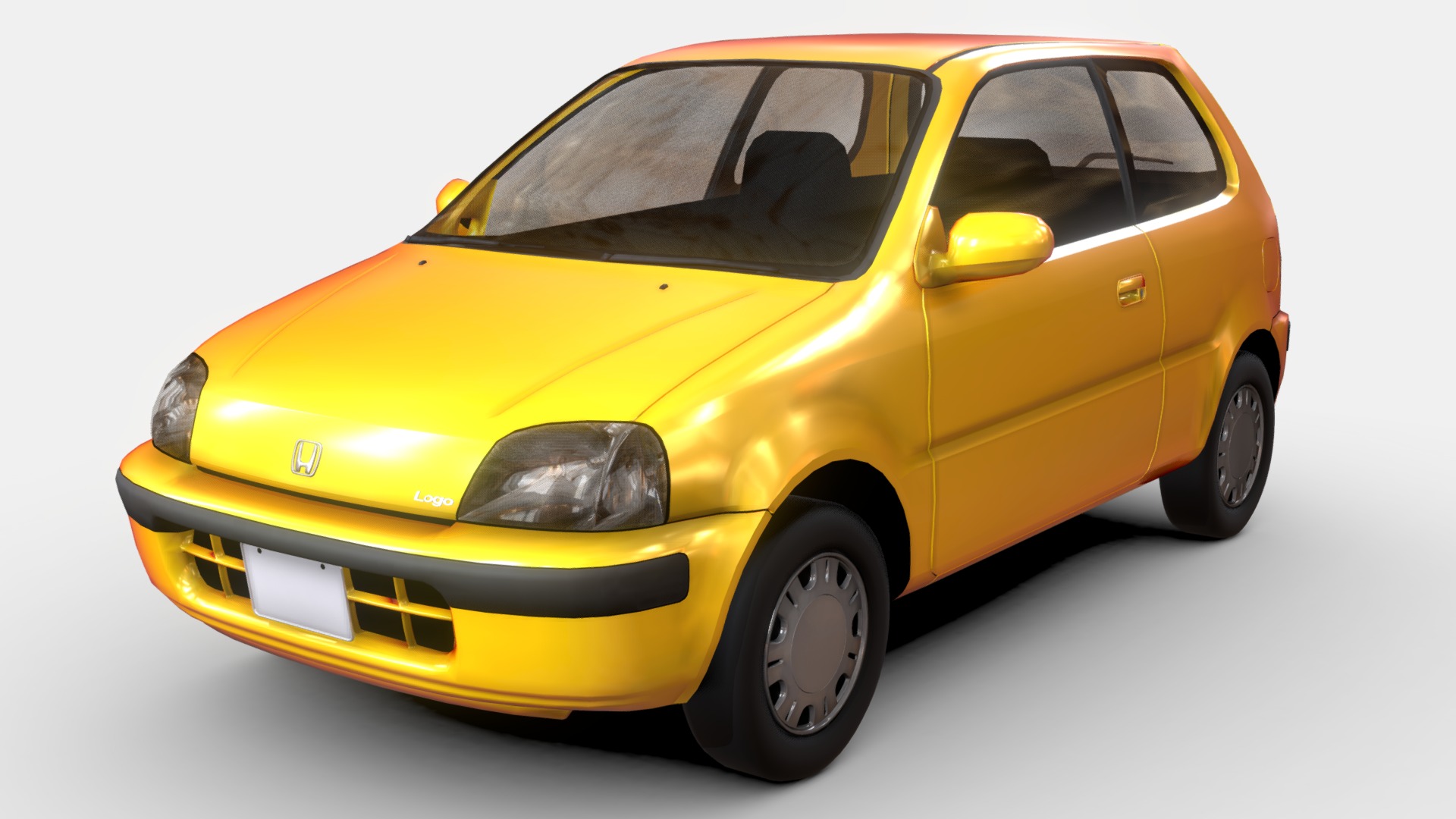 3D model Honda Logo - This is a 3D model of the Honda Logo. The 3D model is about a small yellow car.
