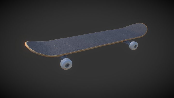 Modern Skateboard 3D Model