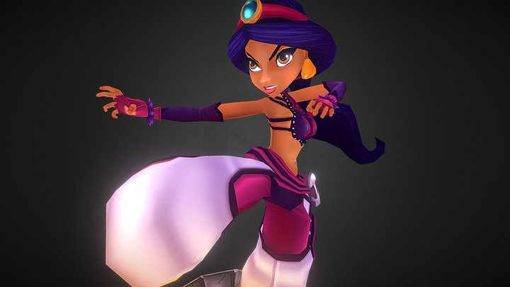 Jasmine (Aladdin)_ Juri (Street Fighter) 3D Model