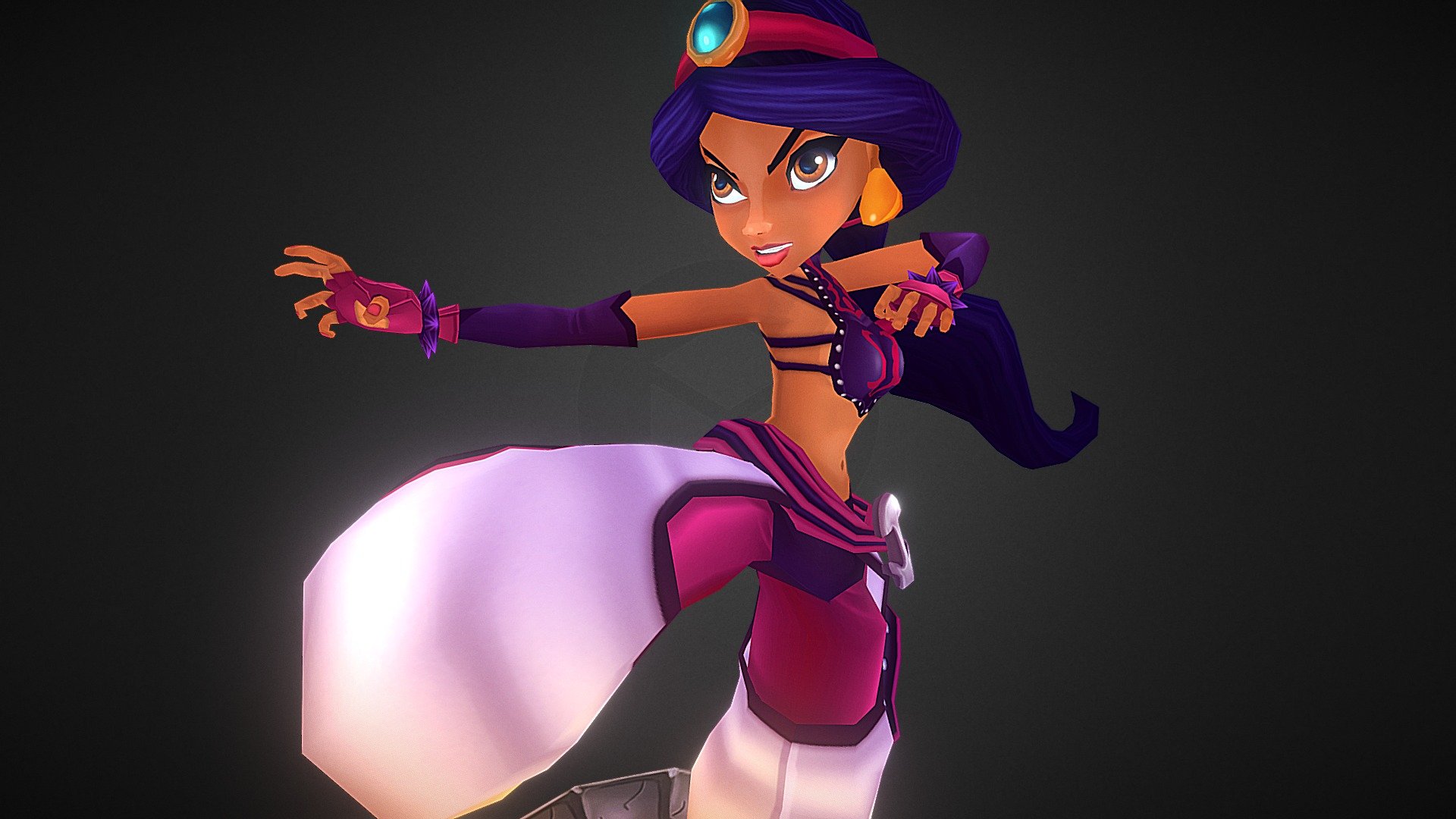 Jasmine (Aladdin)_ Juri (Street Fighter) - 3D model by IkBarrios  (@ingrid30) [a935b57]