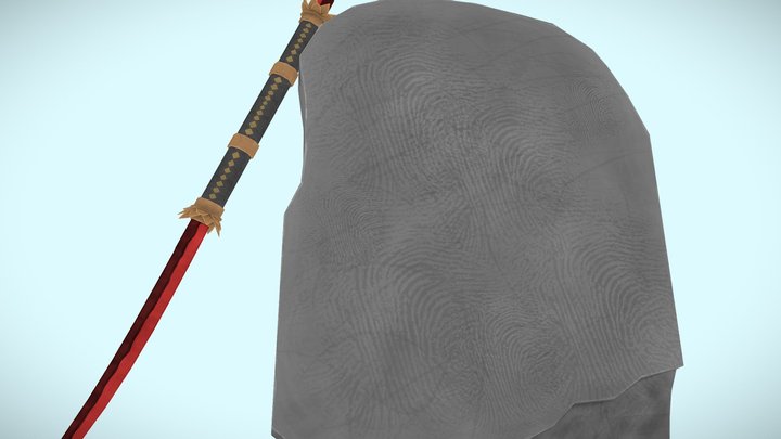 Eleonora's Poleblade and Fingerprint Shield 3D Model