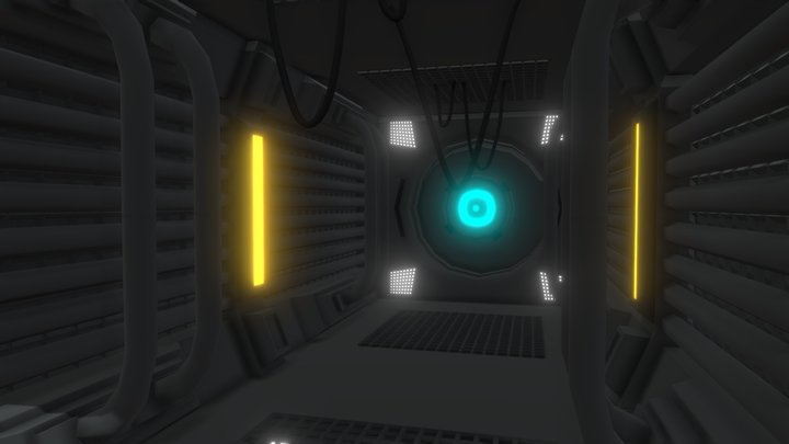 Sci-fi Hallway 3D Model