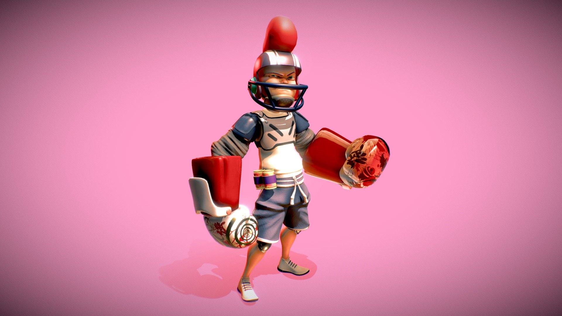 Boxer cartoon concept - Buy Royalty Free 3D model by antonio gordillo ...
