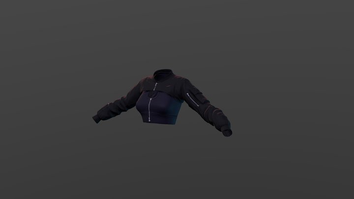 High Crop Jacket model 3D Model