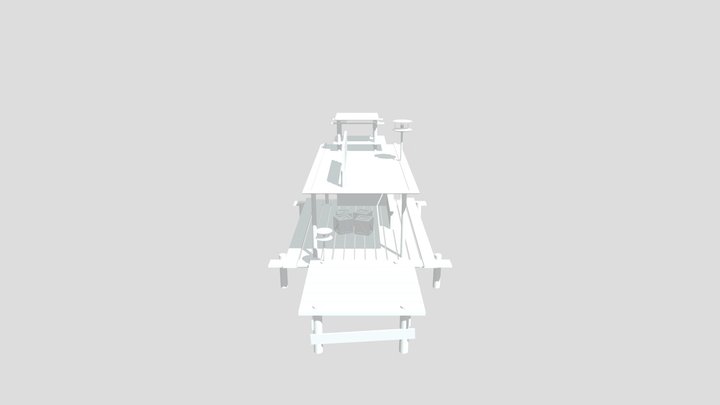 Island Building 3D Model