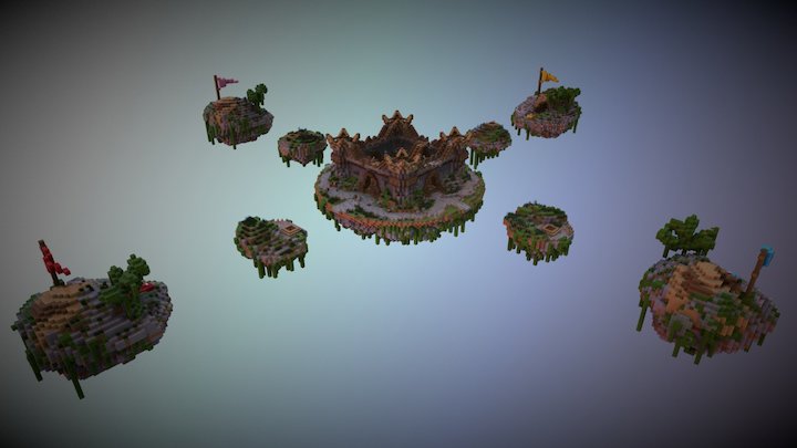 The Castle 4v4v4v4 Map Bedwars 3D Model