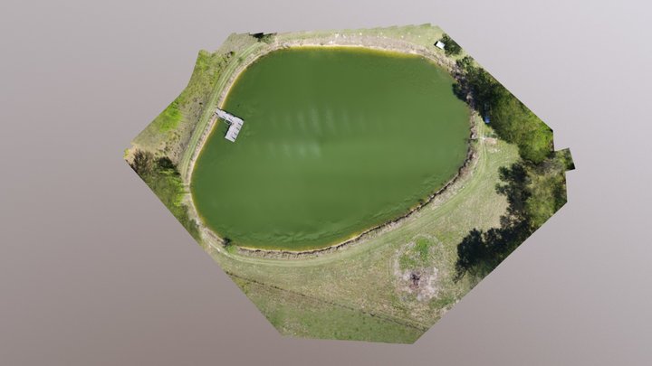 Drone Farm 3D Pond 3D Model