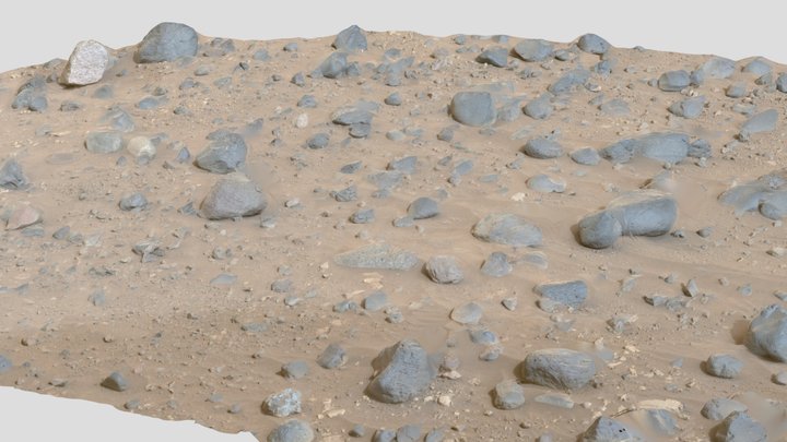M2020 ZCAM -- Mount Washburn, sol 1162 – Kostenloses 3D-Modell STL