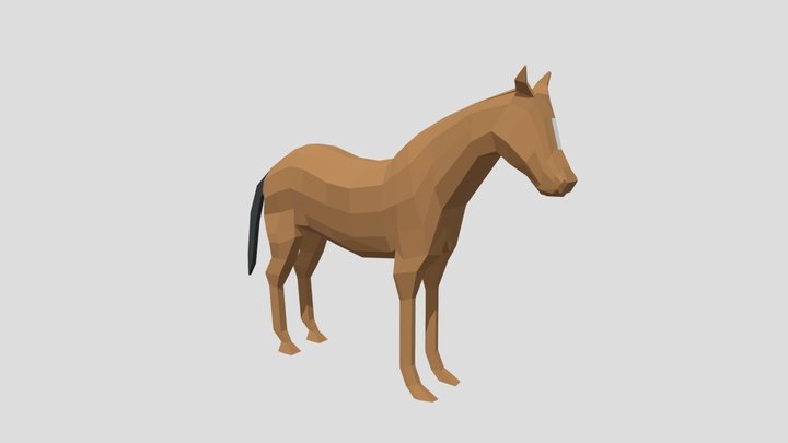 Low Poly Horse(Free Download) 3D Model