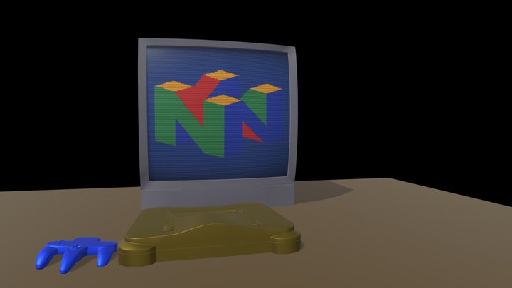 INFOGRAFIA NINTENDO 64 V2 SEGUNDO CORTE 3D Model