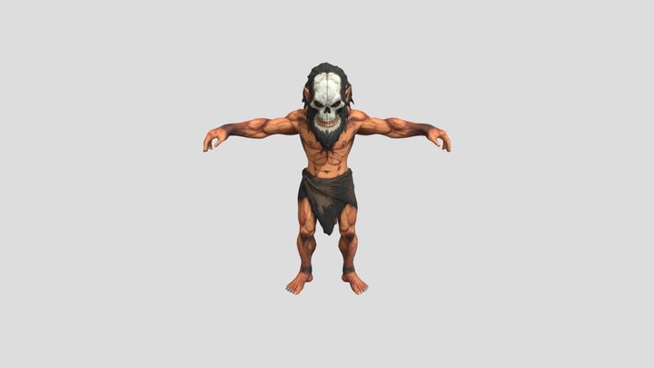 Bone Masked Hunter 3D Model