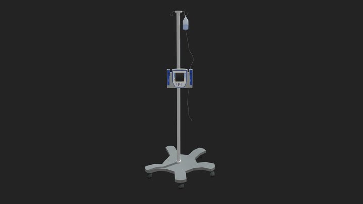 IV Stand and Bag 3D Model
