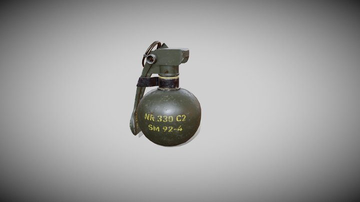 Defensive Frag Grenade NR 330 C2 3D Model