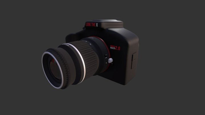 Custom Camera DSLR 3D Model