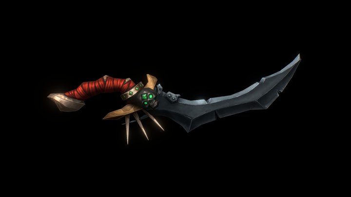DAE Game Art – "World of Warcraft" style knife 3D Model