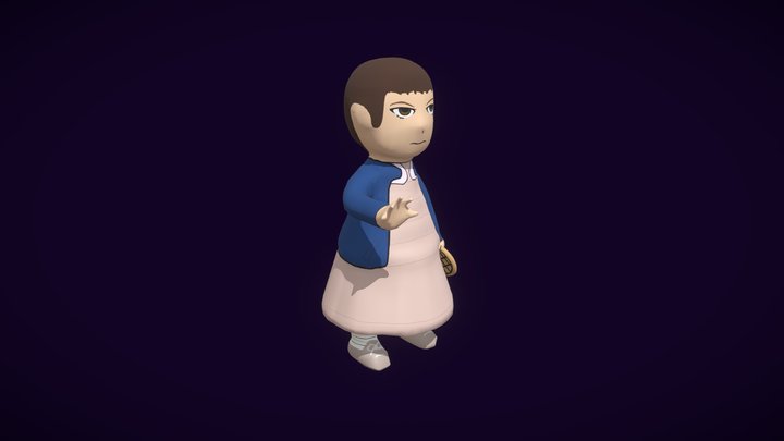 Chibi of Eleven - Low Poly - Textures & UV's 3D Model