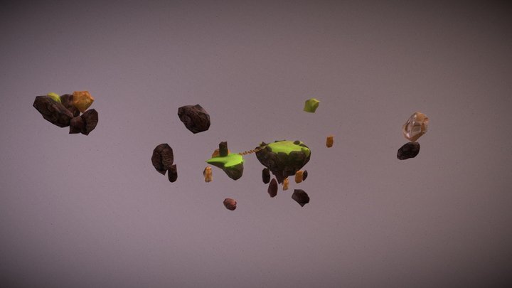 Floating Island 3D Model