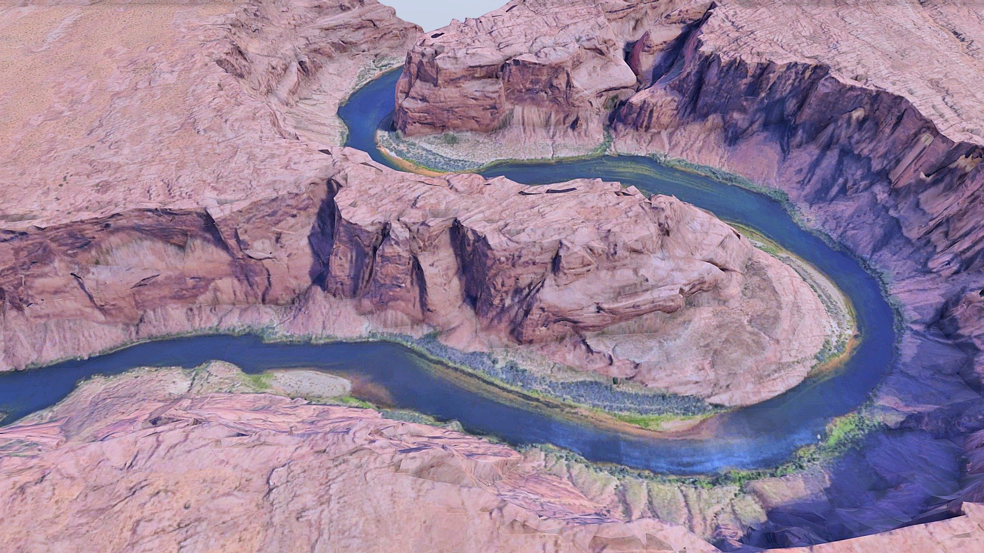 Horseshoe Bend,colorado,Grand Canyon,scan,map 3D model by SENSIET