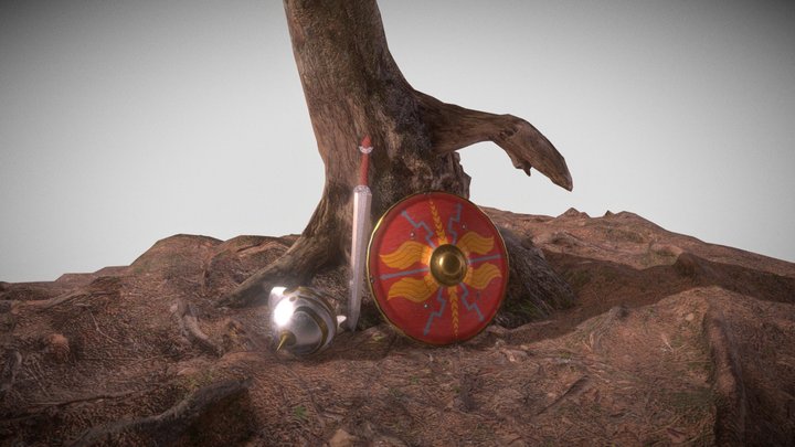 Roman Soldier Equipments 3D Model