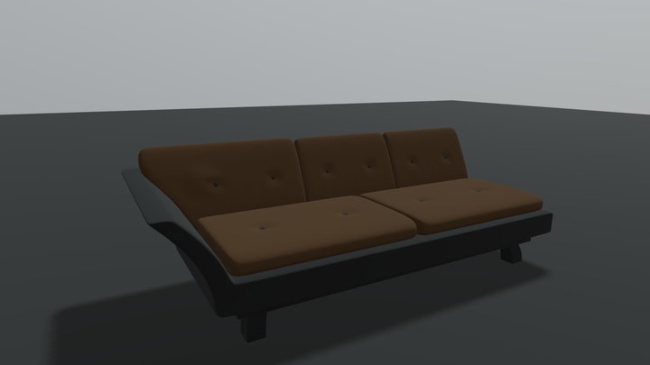 Therapy Lounge Couch 3D Model