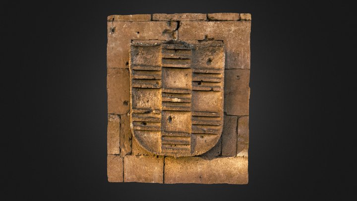 Escudo Ulloa iglesia San Benito de Salamanca 3D Model