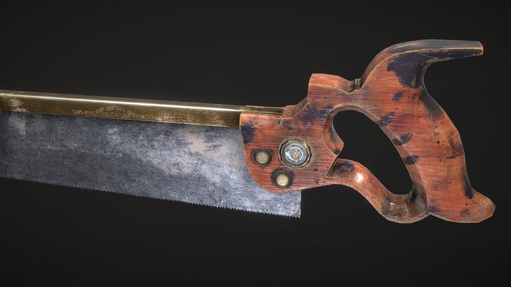 DAE GAP Assignment - Antique Hand Held Saw 3D Model
