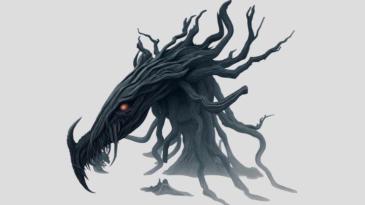 Fantasy Tree Demon Creature – Kostenloses 3D-Modell STL