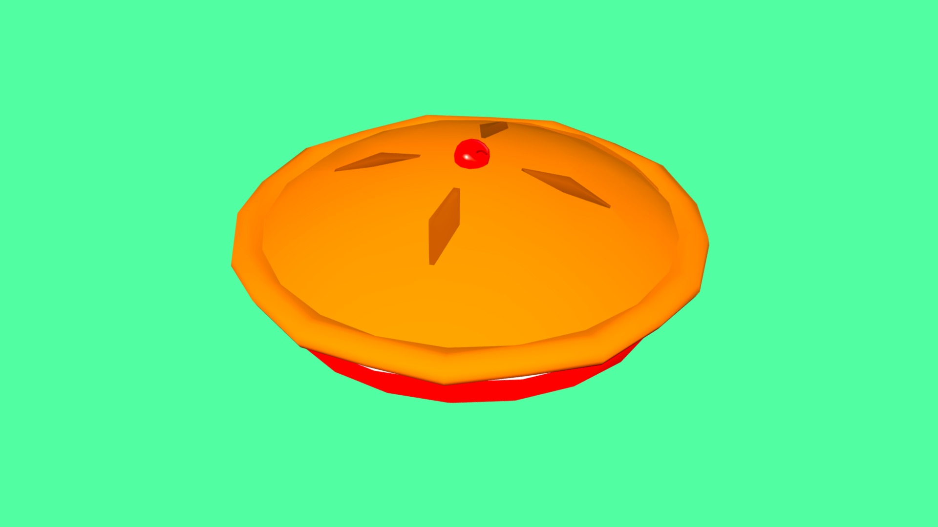 3D model Cherry Pie - This is a 3D model of the Cherry Pie. The 3D model is about shape.