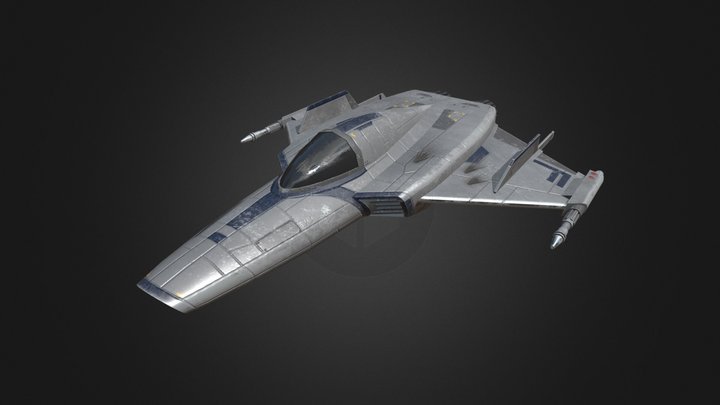 Fast Starfighter Blue Team 3D Model