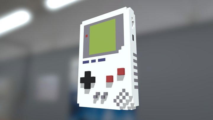 Gameboy voxel 3D Model