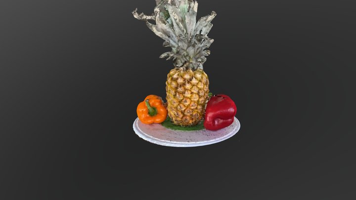 Pineapple and Peppers 3D Model