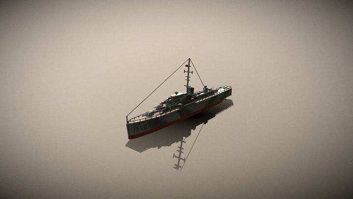 Destroyer Escort (DE) 3D Model
