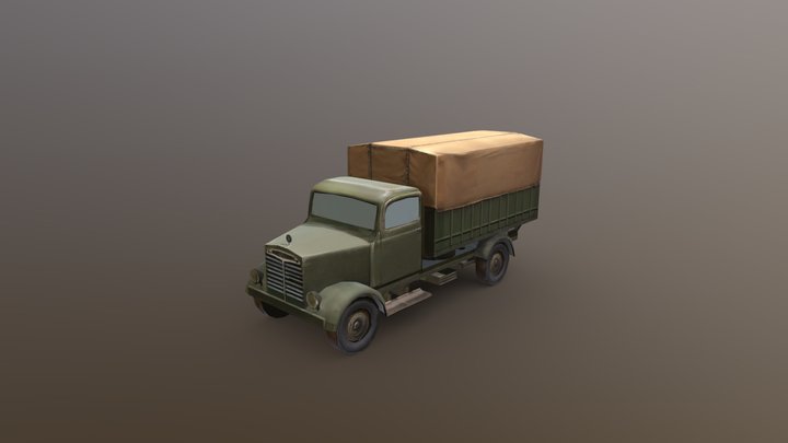 Jungle Transport Truck 3D Model